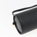 LOUIS VUITTON Epi Soufflot Pouch Schwarz LV Auth 163718-16