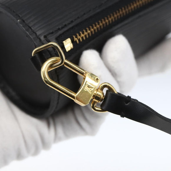 LOUIS VUITTON Epi Soufflot Pouch Schwarz LV Auth 163718