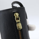 LOUIS VUITTON Epi Soufflot Pouch Schwarz LV Auth 163718-10