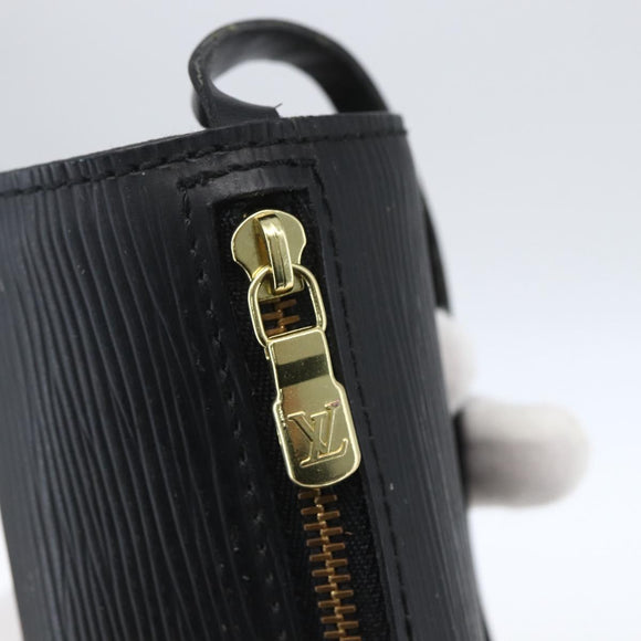 LOUIS VUITTON Epi Soufflot Pouch Schwarz LV Auth 163718