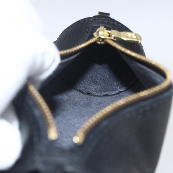 LOUIS VUITTON Epi Soufflot Pouch Schwarz LV Auth 163718