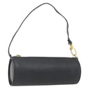 LOUIS VUITTON Epi Soufflot Pouch Schwarz LV Auth 163718-1