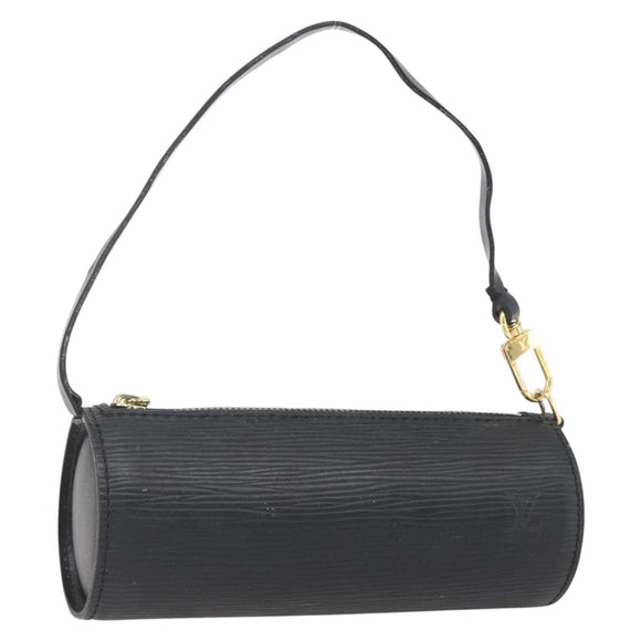 LOUIS VUITTON Epi Soufflot Pouch Schwarz LV Auth 163718