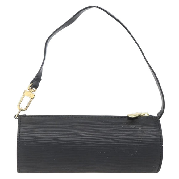 LOUIS VUITTON Epi Soufflot Pouch Schwarz LV Auth 163718