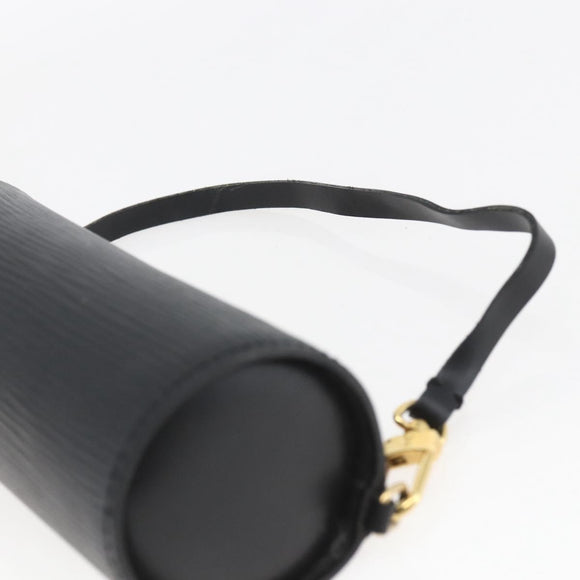 LOUIS VUITTON Epi Soufflot Pouch Schwarz LV Auth 163718