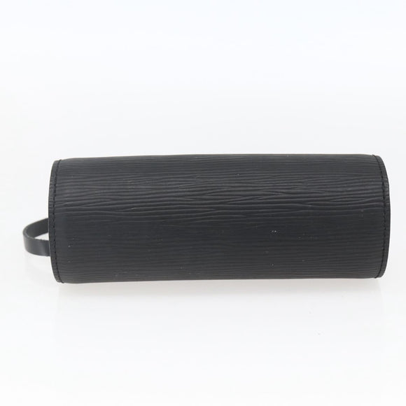 LOUIS VUITTON Epi Soufflot Pouch Schwarz LV Auth 163718