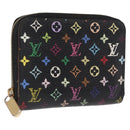 LOUIS VUITTON Monogram Multicolor Zippy Coin Purse Black M93740 LV Auth 163720-1