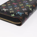 LOUIS VUITTON Monogram Multicolor Zippy Coin Purse Black M93740 LV Auth 163720-15
