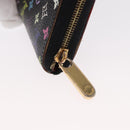 LOUIS VUITTON Monogram Multicolor Zippy Coin Purse Black M93740 LV Auth 163720-8