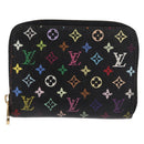 LOUIS VUITTON Monogram Multicolor Zippy Coin Purse Black M93740 LV Auth 163720-13