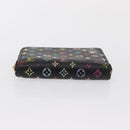 LOUIS VUITTON Monogram Multicolor Zippy Coin Purse Black M93740 LV Auth 163720-6