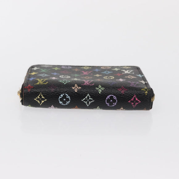 LOUIS VUITTON Monogram Multicolor Zippy Coin Purse Black M93740 LV Auth 163720