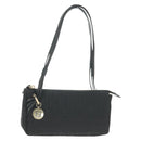 FENDI Zucchino Canvas Accessory Pouch Black Gold Auth 163722V-1