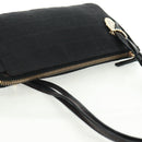 FENDI Zucchino Canvas Accessory Pouch Black Gold Auth 163722V-6
