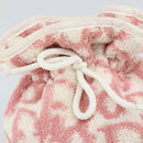 Christian Dior Trotter Canvas Pouch Pile Pink Auth 163724A-9
