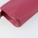 CHANEL COCO Mark Pouch Caviar Skin Pink Gold CC Auth 163727-11