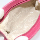 CHANEL COCO Mark Pouch Caviar Skin Pink Gold CC Auth 163727-14
