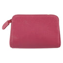 CHANEL COCO Mark Pouch Caviar Skin Pink Gold CC Auth 163727-3