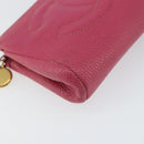 CHANEL COCO Mark Pouch Caviar Skin Pink Gold CC Auth 163727-9