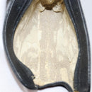 CHANEL COCO Mark Pouch Caviar Skin Black Gold CC Auth 163728-10