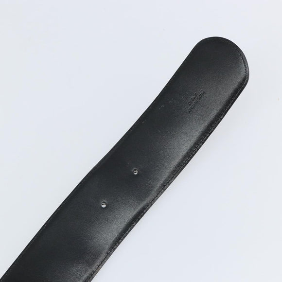CELINE Belt Leather 31.5"" Black Gold Auth 163730V