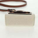 BURBERRY Neck pouch Earphone case Canvas Beige Gold Auth 163731M-5