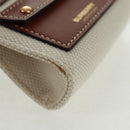 BURBERRY Neck pouch Earphone case Canvas Beige Gold Auth 163731M-9