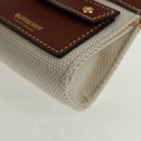BURBERRY Neck pouch Earphone case Canvas Beige Gold Auth 163731M-15