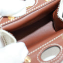 BURBERRY Neck pouch Earphone case Canvas Beige Gold Auth 163731M-10