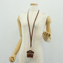 BURBERRY Neck pouch Earphone case Canvas Beige Gold Auth 163731M-23