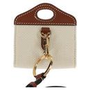 BURBERRY Neck pouch Earphone case Canvas Beige Gold Auth 163731M-2