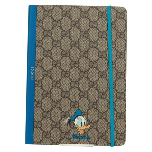 GUCCI GG Supreme Disney Note PVC Beige Auth 163733M