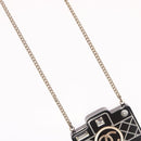 CHANEL COCO Mark Camera Necklace metal Black CC Auth 163738SM-4