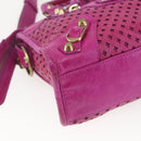 BALENCIAGA Classic Mini City Bag Leather 2way Pink Gold 300295 Auth 163743SAV-16