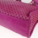 BALENCIAGA Classic Mini City Bag Leather 2way Pink Gold 300295 Auth 163743SAV-17