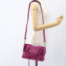 BALENCIAGA Classic Mini City Bag Leather 2way Pink Gold 300295 Auth 163743SAV-26