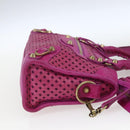 BALENCIAGA Classic Mini City Bag Leather 2way Pink Gold 300295 Auth 163743SAV-4
