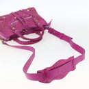 BALENCIAGA Classic Mini City Bag Leather 2way Pink Gold 300295 Auth 163743SAV-9