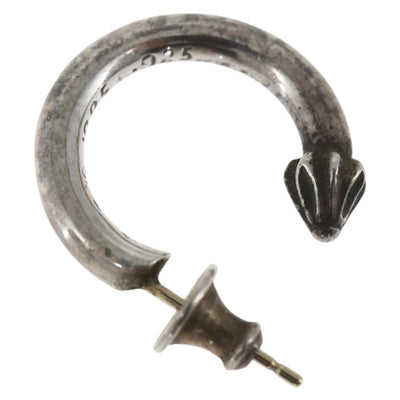 Chrome Hearts Plain Hoop Earring Ag925 Silver Auth 163748SM