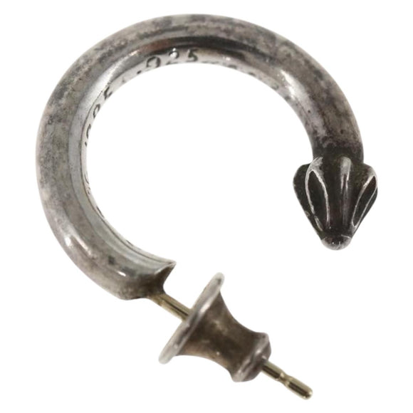 Chrome Hearts Plain Hoop Earring Ag925 Silver Auth 163748SM