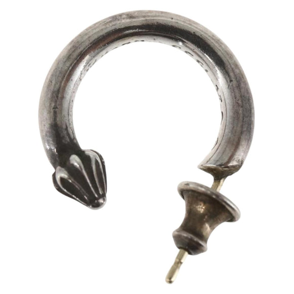 Chrome Hearts Plain Hoop Earring Ag925 Silver Auth 163748SM