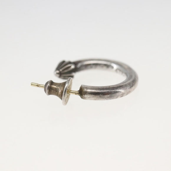Chrome Hearts Plain Hoop Earring Ag925 Silver Auth 163748SM