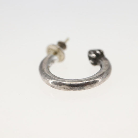 Chrome Hearts Plain Hoop Earring Ag925 Silver Auth 163748SM