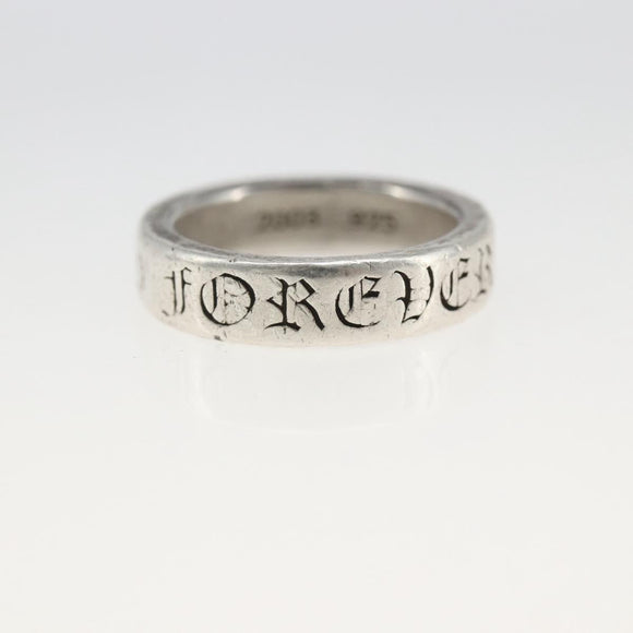 Chrome Hearts Forever 0.2"" Spacer Ring Ag925 Silver Auth 163749SM