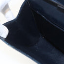 GUCCI Shoulder Bag Leather Navy Gold Auth 163760-18