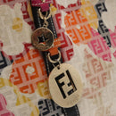 FENDI Zucchino Canvas Tote Bag Multicolor Gold Auth 163762-17