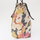 FENDI Zucchino Canvas Tote Bag Multicolor Gold Auth 163762-3