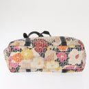 FENDI Zucchino Canvas Tote Bag Multicolor Gold Auth 163762-5