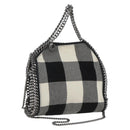 Stella MacCartney Chain Falabella Bag Canvas Black Silver 371223 Auth 163763-1
