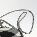 Stella MacCartney Chain Falabella Bag Canvas Black Silver 371223 Auth 163763-10